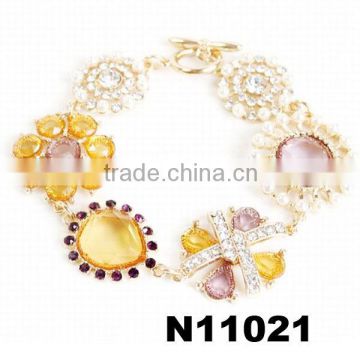 wholesale stone flower chunky statement necklaces in china