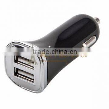 smartphone dual port car usb charger, portable dual usb car charger