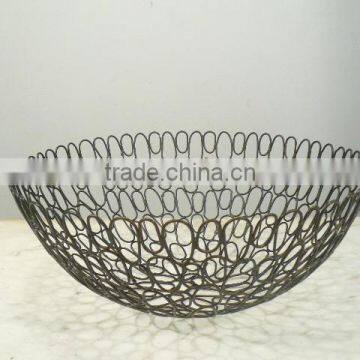 Decorative Iron Bowl Wire Bowl, Metal Bowl