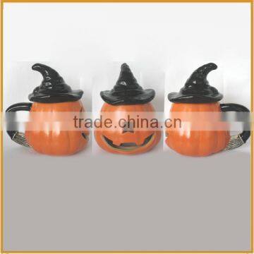 pumpkin design ceramic beer steins with lid new beer mug