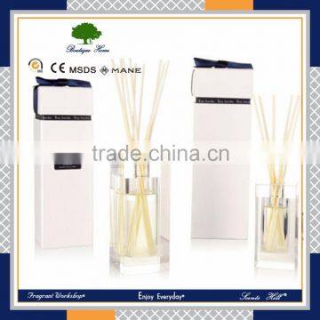 High quality glass and paper packing custom luxury aroma perfume reed diffuser with rattan sticks                        
                                                                                Supplier's Choice