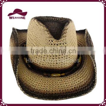 Straw crochet cowboy hat mexican cowboy hat