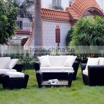 Cheap rattan furniture patio sofa with cushion