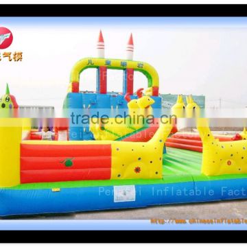 best selling lovely carton inflatable jumping obstacle castle park