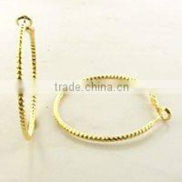 Gold Plated Big Hoop Earrings Wholesale