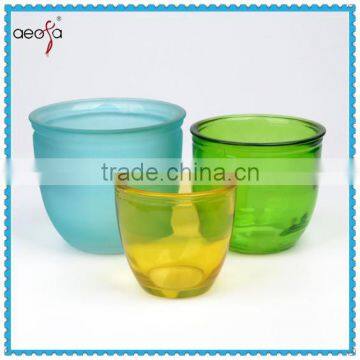 high quality glass color flower pot