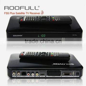 F5S Plus Satellite Receiver with Dual Core 600MHz Processor DVB-S2 LED Display Support WEB TV