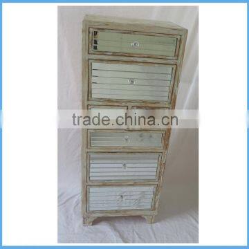 Wood Jewelery Cabinet Design With Mirror For Small Bedroom