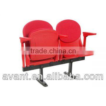outdoor foldable anti-UV plastic stadium chair,retractable seating system with optional armrest for soccer,criecket,football use