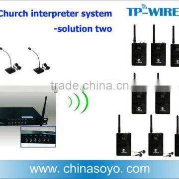 2.4GHz RF digital wireless simultaneous multi-channel Interpretation translation conference system