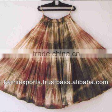 COTTON DOBBY MULMUL TIE & DYE SKIRTS FOR WOMENS ADULTS INDIAN JAIPUR MADE