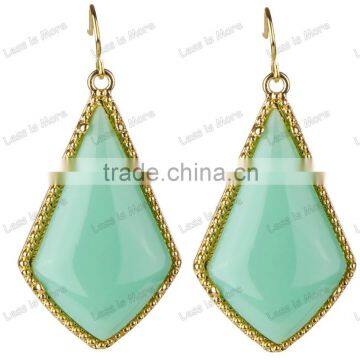 Fashion Bohemia gold Turquoise Dangle Earrings