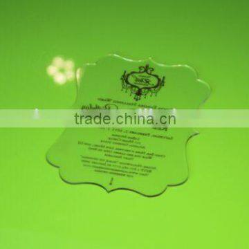 Laser Cut Wedding Acrylic Luxury Invitation for Wedding Guest Souvenirs