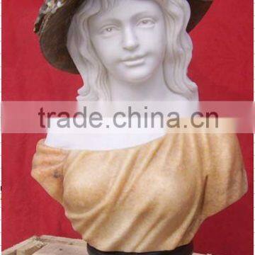 SKY-CH14 polished marble lady bust statues