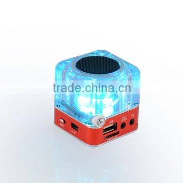 Crystal Bluetooth Speaker for iPhone 6s with LED light bluetooth speaker BQB certificate