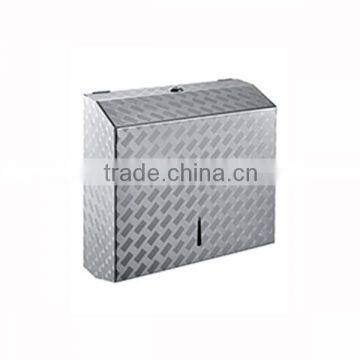 Chinese quality stainless steel toilet woven pattern square paper holder