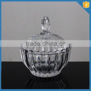 Wholesale fancy hand made glass candy bowl with lid                        
                                                Quality Choice