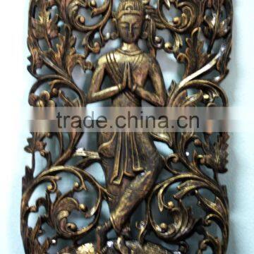 Resin Apsara Dancing Wall Relief Set of 3 Pieces DSF-HR45 photo-3