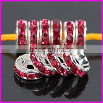 Wholesale Rose Crystal rhinestone Wave White K Spacer Beads Jewelry Accessories