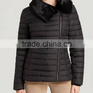 ladies channel-quilted down coat