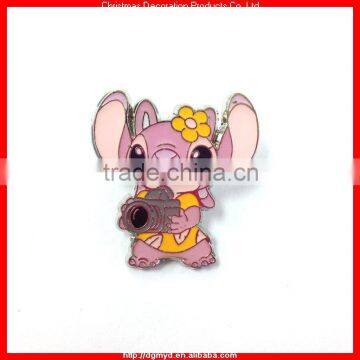 Cute Cuties Stitch zinc alloy badge pin with plastic cap (KMS-2047)