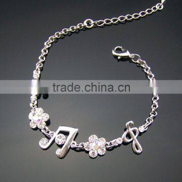 Happy Music&Flower World Metal Bracelet