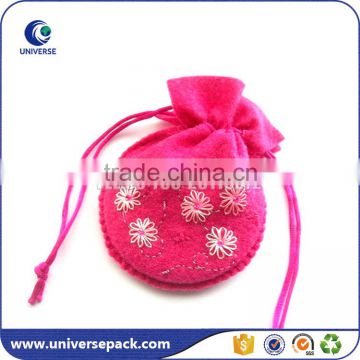 Wholesale customized drawstring felt packaging gift bag