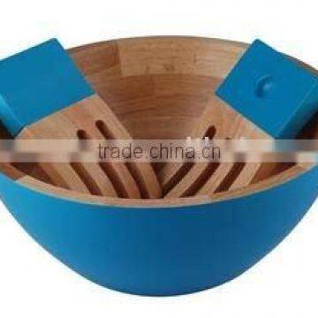 Bamboo Salad Bowl Set with 2 pcs Fork