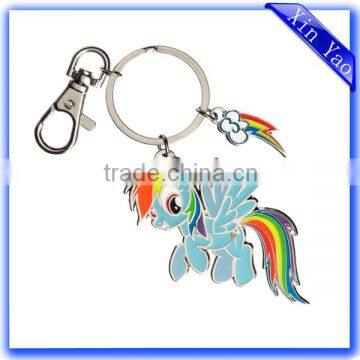 Promotional Surfboard Custom Cheap Epoxy Metal Silver Zinc Alloy Keychain