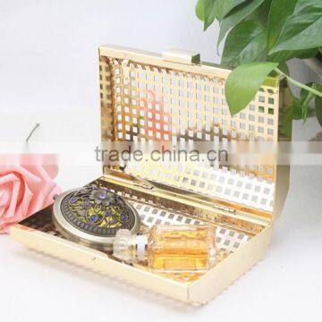 Rectangle Closure Metal Box Frame for Lady Bag, Shiny Gold Metal Clutch Manufacturer photo-3