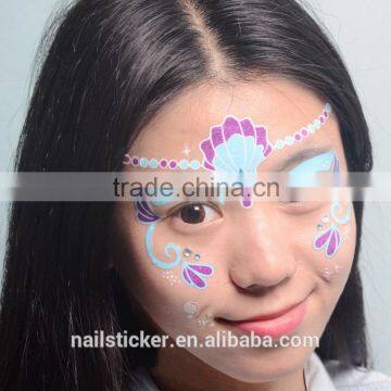 custom new fashion party makeup face eye tattoo stickers eye shadow sticker