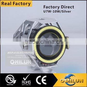 Factory Direct LED Motorcycle Headlamp With Angel Eye LED Driving Headlight Quality Choice photo-4