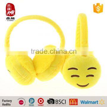 Supplier fashional plush emoji ear muff