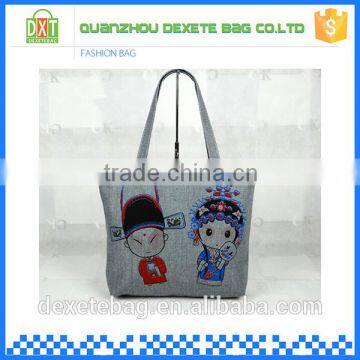 Popular and cheap tote shopping canvas bag printing