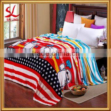 Cheap 100% Polyester Cartoon Flannel Fleece Blanket for Baby and Children