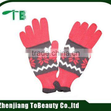 Jacquard Five Finger Gloves
