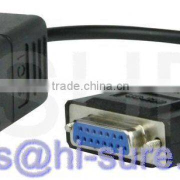 D-SUB DB15P female to 6P cable for Chrysler