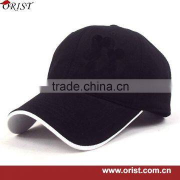 baseball sport cap with 6 panel and sandwich visor manufacturer in China