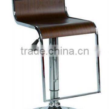 Chrome leg modern wood bar chairs