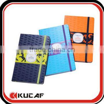 colorful PU agenda notebook with elastic strap