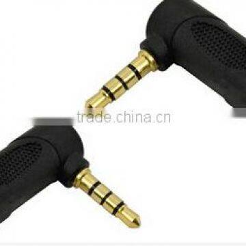 3.5mm Stereo Jack Socket to 3.5mm Stereo Male Right Angle Plug Gold top quality