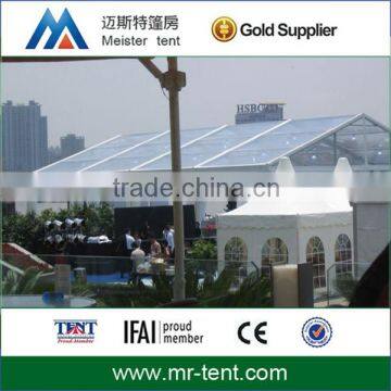 300 seater clear roof wedding tent with banquet chairs