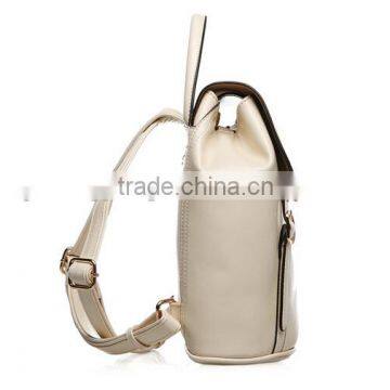 Leather Backpack College Girl Style Knapsack Woman Gender Casual Laptop Bag photo-3