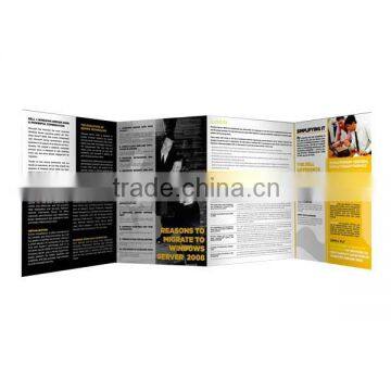 Advertising sample cheap die cut accordion fold brochure printing