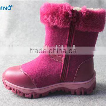 pink kids felt shoes