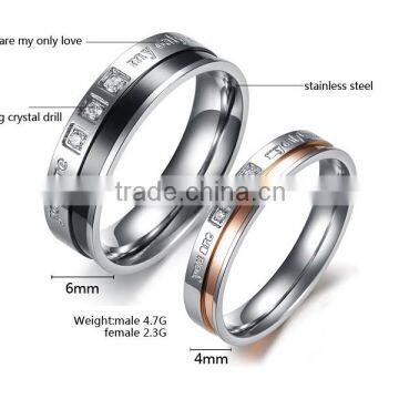 Stainless Steel Jewelry Fashion Engrave Words Friendship Rings photo-6