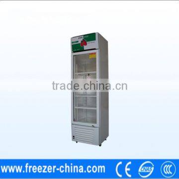 318L single glass door display beverage fridge showcase can OEM