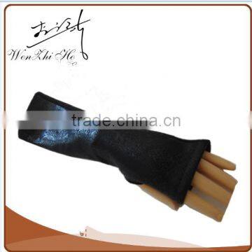 Women Winter Leather Cycling Wool Lined Sleeve Long Without Finger Gloves 2016 Top Glove photo-4