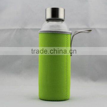 customer's logo high quality glass water bottle/wholesale 450ml tea cups with filter/factory price glass water bottle