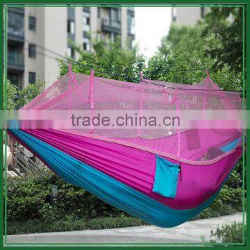 Wholesale Nylon Outdoor Portable Hanging Hammocks with Netting